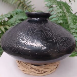 Cántaro nigua grande flores mitad liso