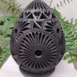 Lámpara huevo extra grande calado de flores